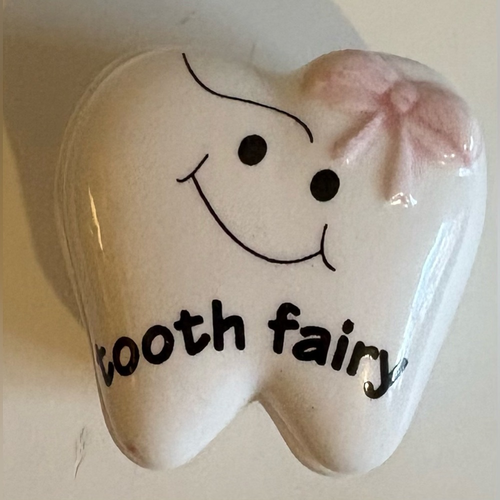Porcelain Tooth Fairy box Kids Dentist Teeth Memories Keepsakes gift kid toddler